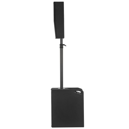 Комплект акустических систем INTREND ITSPK-VOX28 сабвуфер (2х8", 400Вт, 115dB, 40-250Гц) и звуковая колонна (4x3", 160Вт, 121dB, 190Гц-20кГц), 4-канальный микшер, MP3 плеер (USB+SD card), Bluetooth, стойка с коммутацией в комплекте (3 места)