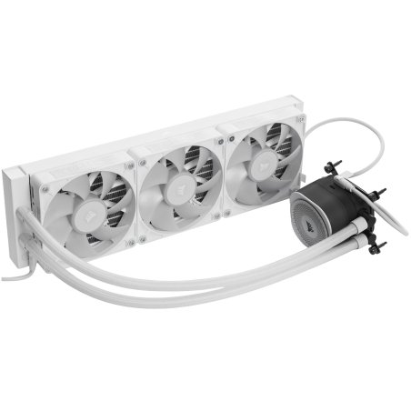 Система жидкостного охлаждения Corsair iCUE LINK TITAN 240 RX RGb (240мм, белый, RGb/ Fans: 2x120мм, 73.5CFM, 36dBA, 2100RPM/ S: 1851, 1700, AM5, AM4)