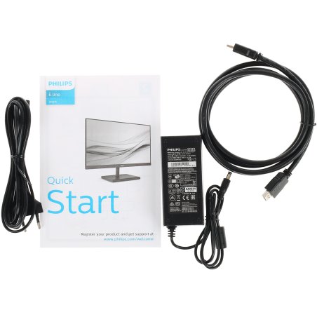 Монитор 23.8" Philips 245E1S IPS 2560x1440, 75 Гц, 4 мс, 16:9, 250 кд/м2, 1xHDMI, 1xDP, 1xVGA, 1x3.5 мм, черный