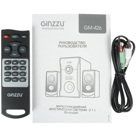 Акустическая система 2.1, 60W/BT/USB/SD/FM/ДУ Ginzzu GM-426