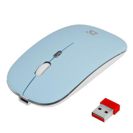 Мышь беспроводная Defender Coda MB-261 голубой, 1600 dpi, радиоканал, Bluetooth, USB, кнопки - 4