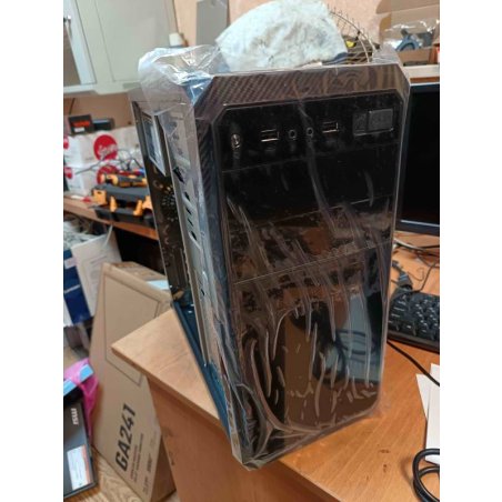 Компьютерный корпус ExeGate EX284025RUS Minitower BA-202 Black, mATX, <AA450, 80мм>, 2*USB, Audio