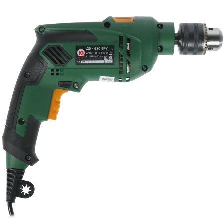 Дрель КАЛИБР ДЭ- 680ЕРУ 680Вт 13мм 0-2600об/мин рев удар
