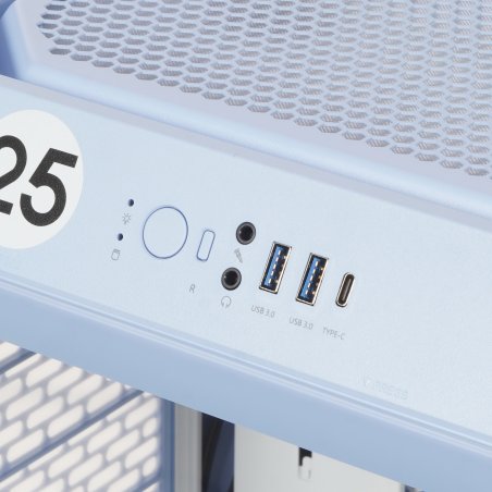 Компьютерный корпус Thermaltake The Tower 300 Hydrangea голубой без БП miniITX 8x120мм 6x140мм 2xUSB 3.0 audio bott PSU