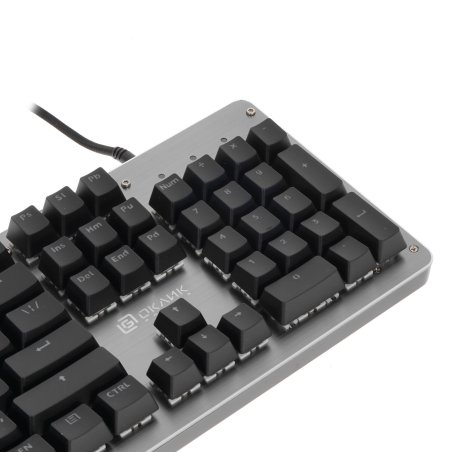 Клавиатура проводная Oklick 970G DARK KNIGHT механическая черный USB Gamer LED