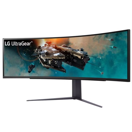 Монитор 49" LG UltraGear 49GR85DC-B VA 5120x1440, 240 Гц, 1 мс, 32:9, 450 кд/м2, 2xHDMI, 1xDP, изогнутый, черный