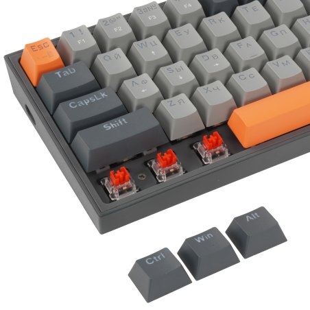 Клавиатура проводная REDRAGON Fizz RU,Rainbow,красные свитчи, механическая