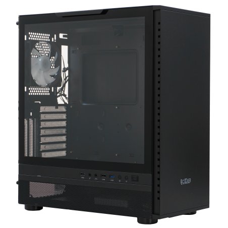 Компьютерный корпус PCCooler IE200 BK, Tempered Glass Full Tower, черный, TG, SPCC, 1x120мм ARGb E-ATX, ATX, mATX, mITX 180/380/220мм 4x2.5", 2x3.5", 7+3xPCI 1xUSB-A 3.0, 2xUSB-A 2.0 432x225x495мм