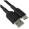 Кабель USB-A to Type-C, silica gel, 1m, 3A, 18W черный
