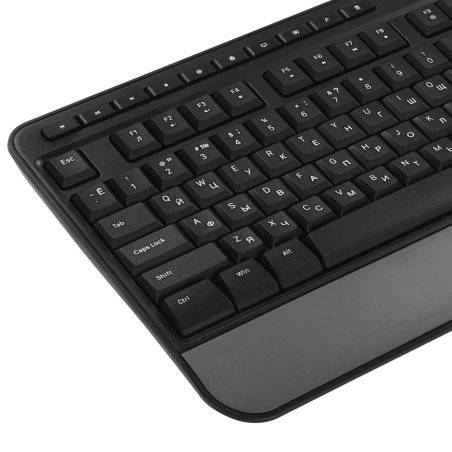 Комплект клавиатура + мышь Оклик S290W клав:черный мышь:черный USB беспроводная Multimedia (351701)