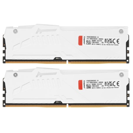 Оперативная память Kingston Fury Beast RGb, DDR5, 64Gb (2x32Gb), 6000MHz, CL36, DIMM, с радиаторами, RGb, белый