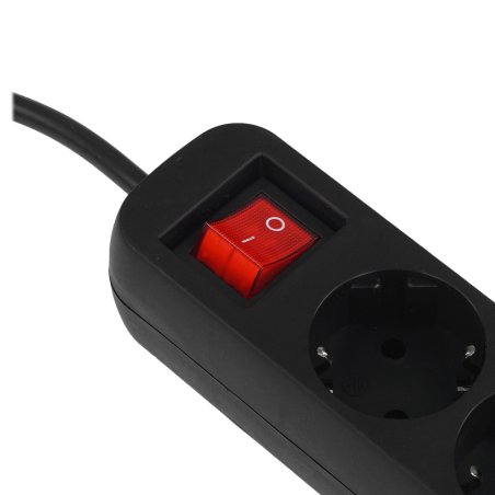 Удлинитель Defender G450 черный, 5 м, EURO, 4 розетки, 2200 Вт