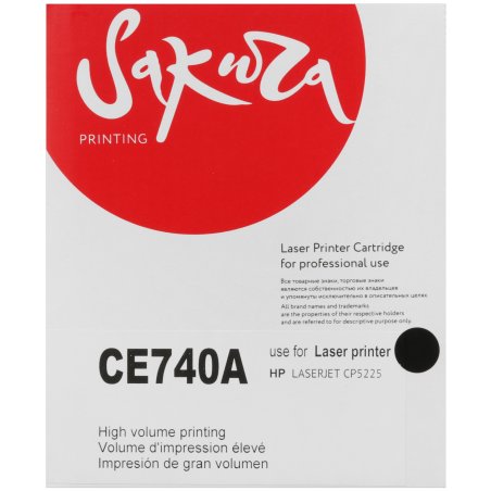 Картридж Sakura CE740A для HP CP5225, черный, 7000 к.