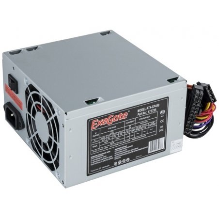 Блок питания ExeGate CP450 (EX172785RUS-S), 450Вт, 80мм, серебряный