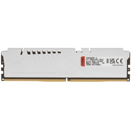 Оперативная память Kingston Fury Beast, DDR5, 16Gb (1x16Gb), 6000MHz, CL36, DIMM, с радиатором, белый