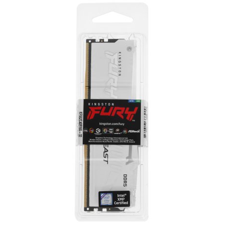 Оперативная память Kingston FURY Beast White EXPO, DDR5, 32Gb (1x32 GB), 6000 MHz, CL30, радиатор, белый