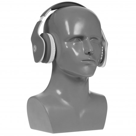 Беспроводные/проводные наушники Defender FreeMotion B525 серый/белый, накладные, Bluetooth + проводной, до 8 ч