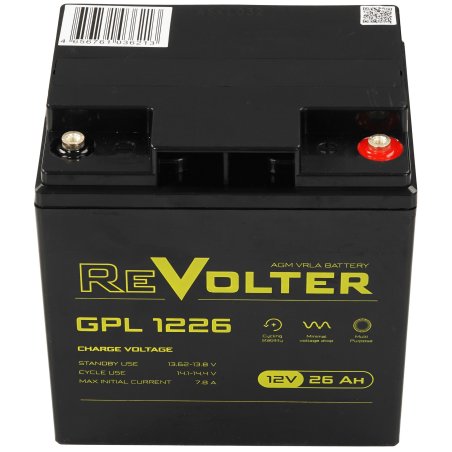 Аккумулятор 12В 26А.ч REVOLTER GPL 1226