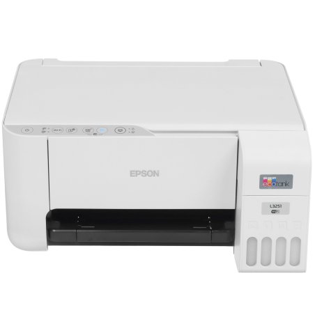 МФУ струйное Epson EcoTank L3251 (C11CJ67419/C11CJ67302/C11CJ67518), A4, цветное, печ. до 33 стр/мин. (ч/б) до 15 стр/мин. (цвет), скан. до 5 стр/мин., 5760 x 1440 dpi (печать) 1200x2400dpi (скан.), USB, Wi-Fi