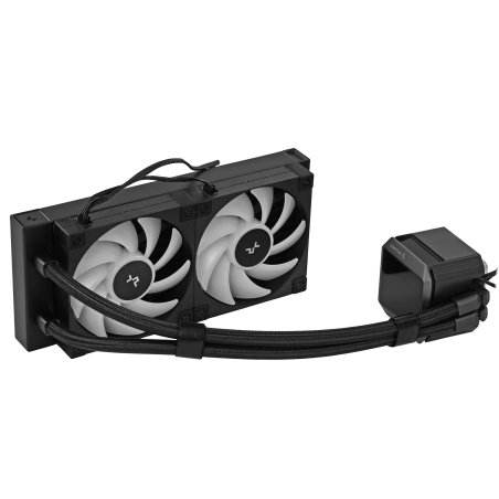 Система жидкостного охлаждения DEEPCOOL MYSTIQUE 240 ARGb черный, 120 мм, алюминий, 2150 об/мин, 36.49 дБ, 4 pin, 280 Вт