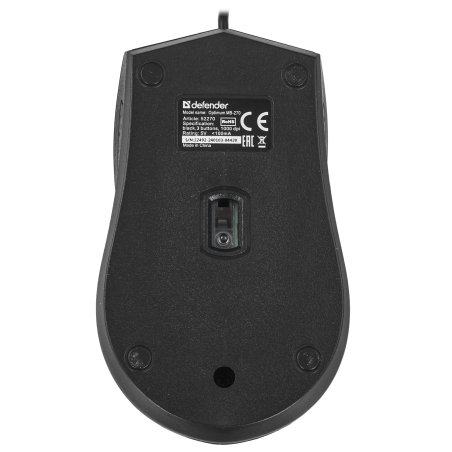 Мышь проводная Defender Optimum MB-270 черный, 1000 dpi, USB, кнопки - 3