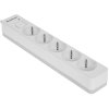 Удлинитель с сетевым фильтром Defender DFS 133, белый, 5 розеток, 3 м.