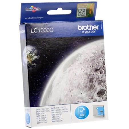 Картридж струйный Brother LC525XLC голубой (1300стр.) для Brother DCP-J100/J105/J200