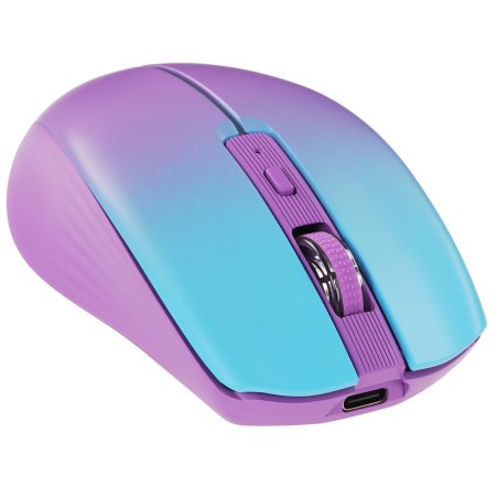 Мышь беспроводная Defender Mystery MM-301 фиолетовый, 1600 dpi, радиоканал, Bluetooth, USB, кнопки - 6