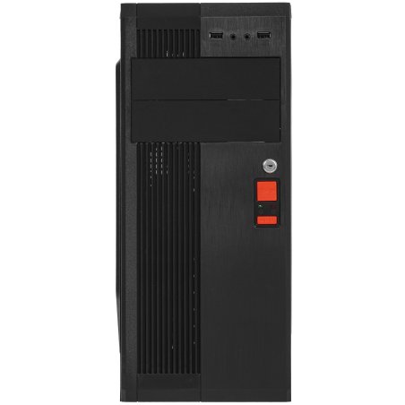 Компьютерный корпус Miditower ExeGate UN-605B Black, ATX, (UN500, 120мм), 2*USB, Audio, замок блокировки кнопки питания