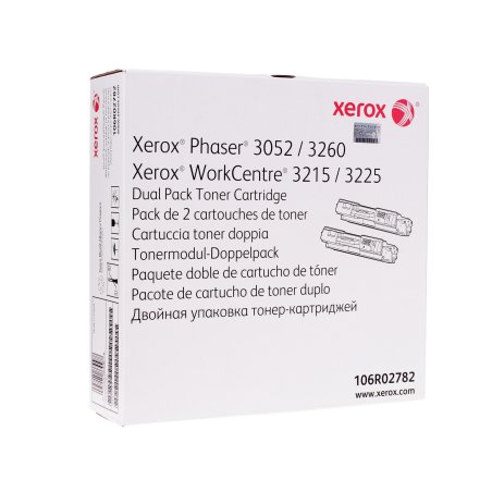 Картридж лазерный Xerox 106R02782 черный, 6000 стр. (упаковка 2шт х 3000 стр.), для Phaser 3052/3260/WC 3215/25 (channels)