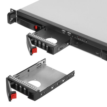 Серверный корпус ExeGate Pro 1U660-HS04 (RM 19", высота 1U, глубина 660, БП 250DS, 4xHotSwap, USB)