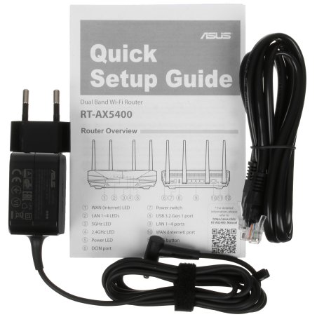 Роутер ASUS USB-AX55 NANO 90IG06X0-MO0B00 WI-FI 802.11ax/ac/a/g/n, 400 + 867 Mbps USB 3.0 Adapter + 2 антенны