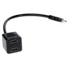 Разветвитель HDMI Cablexpert DSP-2PH4-002, HD19F/2x19F, 1 компьютер => 2 монитора, пасcивный, Full-HD, 3D, 1.4v