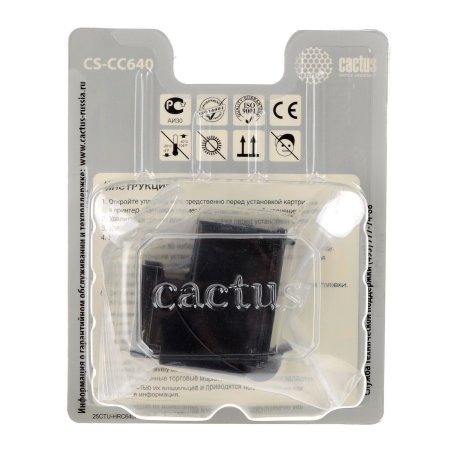 Картридж струйный Cactus CS-CC640 №121 черный (6 мл.) для HP DJ D1663/D2563/D2663/D5563/F2423/F2483/F2493/F4213/F4275/F4283/F4583/PS C4683/C4783