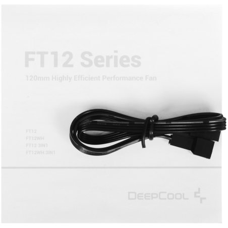 Вентилятор для корпуса DEEPCOOL RF120W DP-FLED-RF120-WH черный 120мм 1300rpm 22db 4-pin
