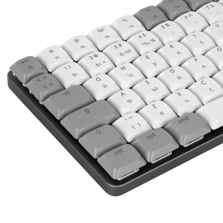 Клавиатура беспроводная механическая Satechi SM1 Slim Mechanical Backlit Bluetooth Keyboard, белый/серый ST-KSM1LT-RU
