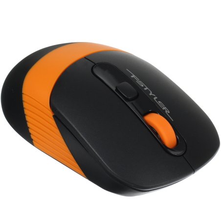 Мышь беспроводная A4Tech Fstyler FG10 черный/оранжевый, 2000 dpi, радиоканал, USB, кнопки - 4
