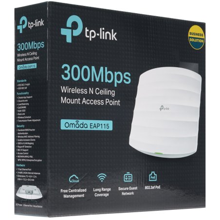 Беспроводная потолочная точка доступа серии N TP-Link SMB EAP115 скорость до 300 Мбит/с