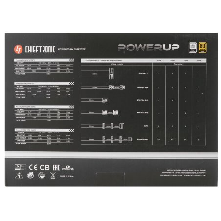 Блок питания Chieftec CHIEFTRONIC GPX-850FC, 850Вт, 80 PLUS Gold, модульный, 120мм, черный