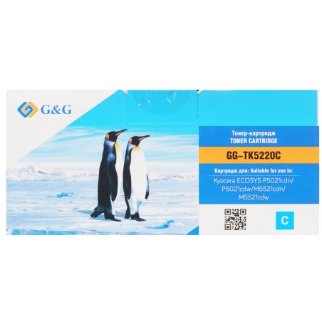 Картридж лазерный G&G GG-TK5220C голубой (1200стр.) для Kyocera ECOSYS P5021cdn/P5021cdw/M5521cdn/M5521cdw