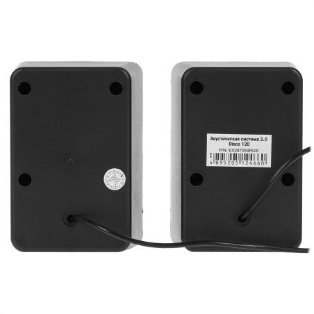 Акустическая система 2.0 ExeGate EX287054RUS Disco 120 (питание USB, 2х3Вт (6Вт RMS), 100-20000Гц, черный)