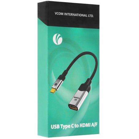 Адаптер USB 3.1 Type-Cm --> HDMI A(f) 4K@60Hz, 0.15m,Alum,VCOM