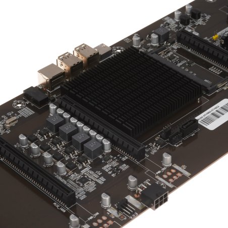 Материнская плата с процессором AFOX AFHM65-ETH8EX, Intel Celeron 847, Intel HM65, 1xDDR3L, 1xSATA, 1xmini-SATA, 8xPCIe 2.0 x16, 1xHDMI, 1x 100Mb LAN, 4xUSB 2.0, проприетарный