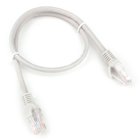 Патч-корд LSZH UTP Cablexpert PP31-0.5M кат.5e, 0.5м, литой, многожильный, серый