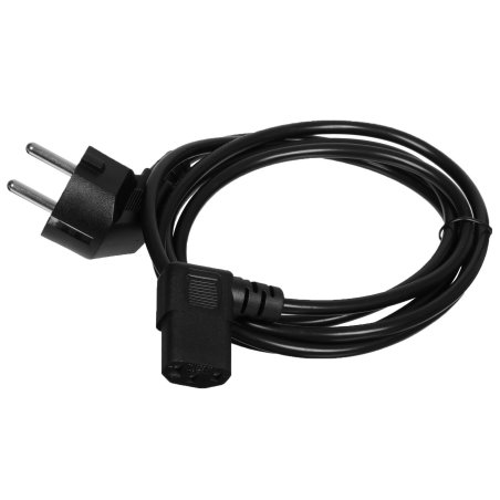 Кабель компьютер - розетка угловой 220V <1.8м> (Европейский стандарт) <TP021DA-1.8-BK>