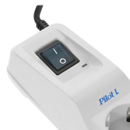 Сетевой фильтр Pilot L (GP) 1.8м (6 розеток) белый (коробка)