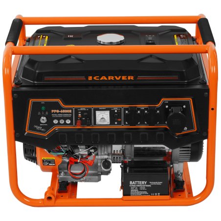 Электрогенератор бензиновый Carver PPG-6500E, 5.5 кВт, 74 дБ, 86 кг