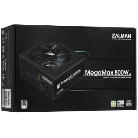Блок питания Zalman MegaMax 800W (ZM800-TXII), 800Вт, 80 PLUS, 120мм, черный