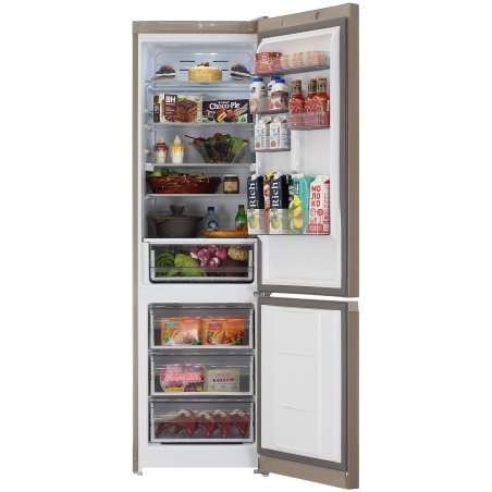 Холодильник Hotpoint HT 7201I BZ O3 бронзовый двухкамерный 239/83л морозилка снизу, No Frost