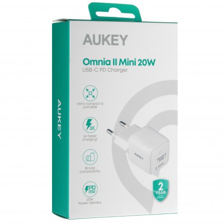 Сетевое зарядное устройство Aukey Omnia2 20W белый